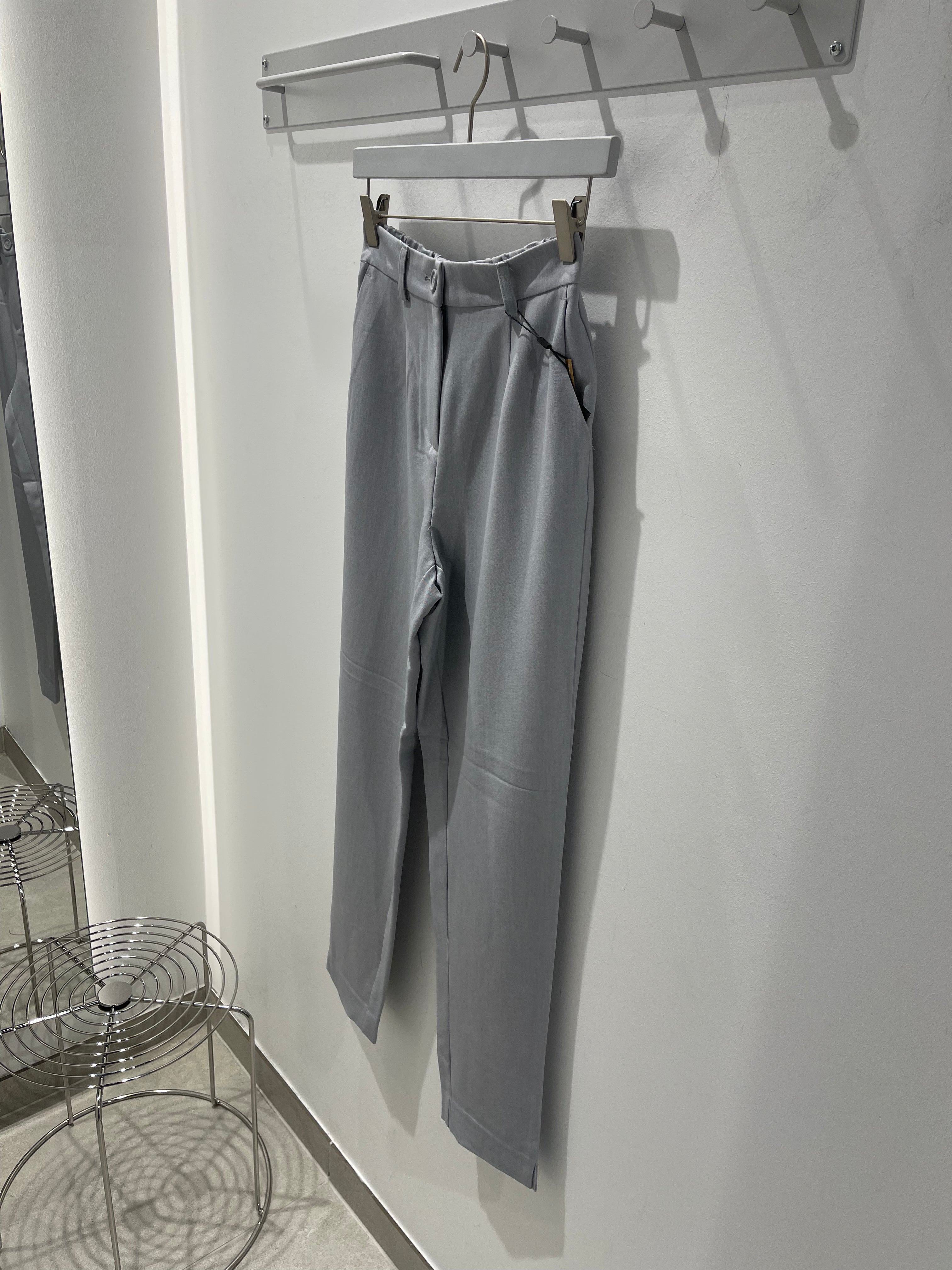 PCKAMIL Trousers - Light Grey Melange